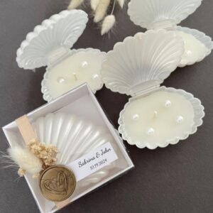 Bougie coquillage personnalisé