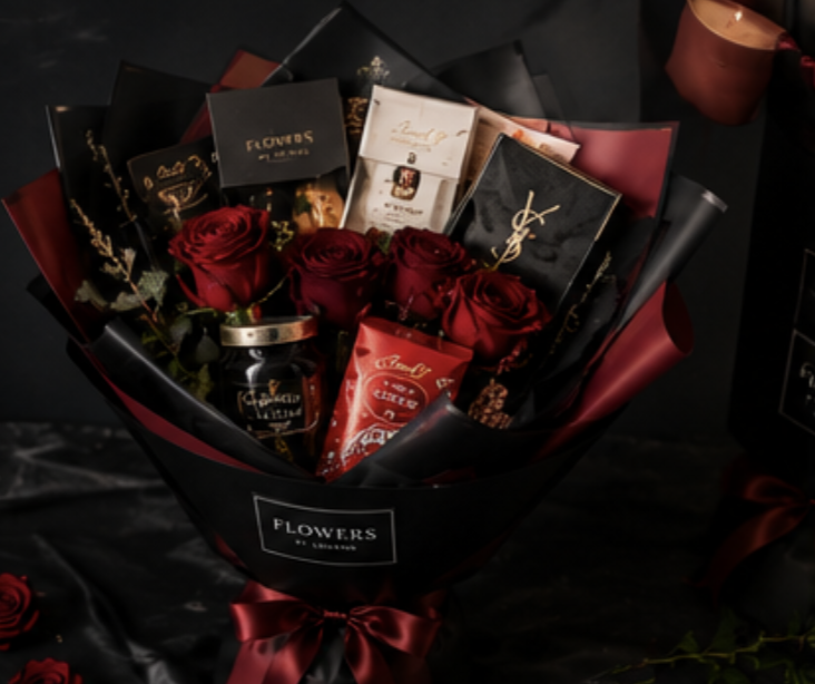 Bouquet maquillage + fleur – Image 1